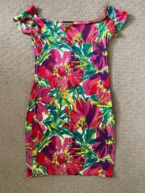 wet seal bodycon dress | Dresses | Wet Seal Blue Hawaiian Dresses - boho clothing women Waist Size:32W
